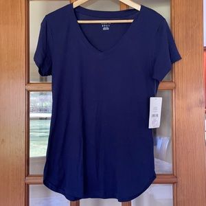 NWT Askya Navy Blue V Neck T Shirt
